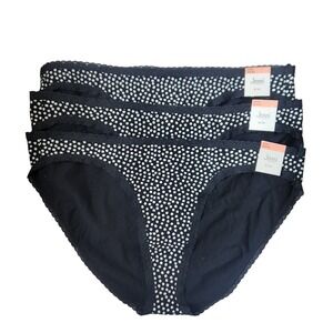 Jenni Intimates Underwear Women's XXXL Multi Set of 3 Panties Lace Trimmed 6542